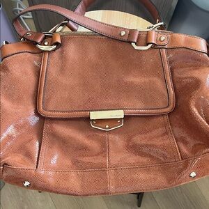 B. Makowsky Brown Textured Shoulder Bag